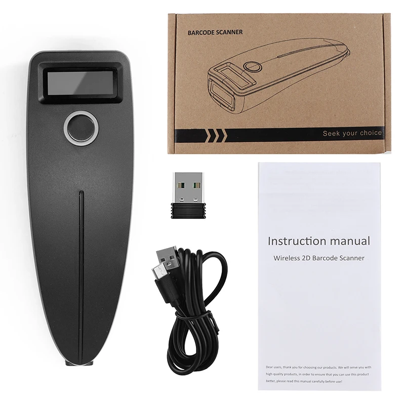 Portable display screen wireless Bluetooth 2DCMOS Bluetooth Barcode Scanner QR Scanner Portable Laser Bluetooth Bar Code Reader