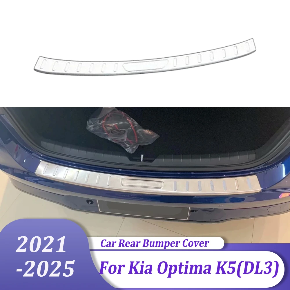 

Stainless Steel Tail Trunk Scuff Plate Cover Rear Bumper Pad Protector Trim Car Accessories For Kia K5 Optima (DL3) 2021-2025