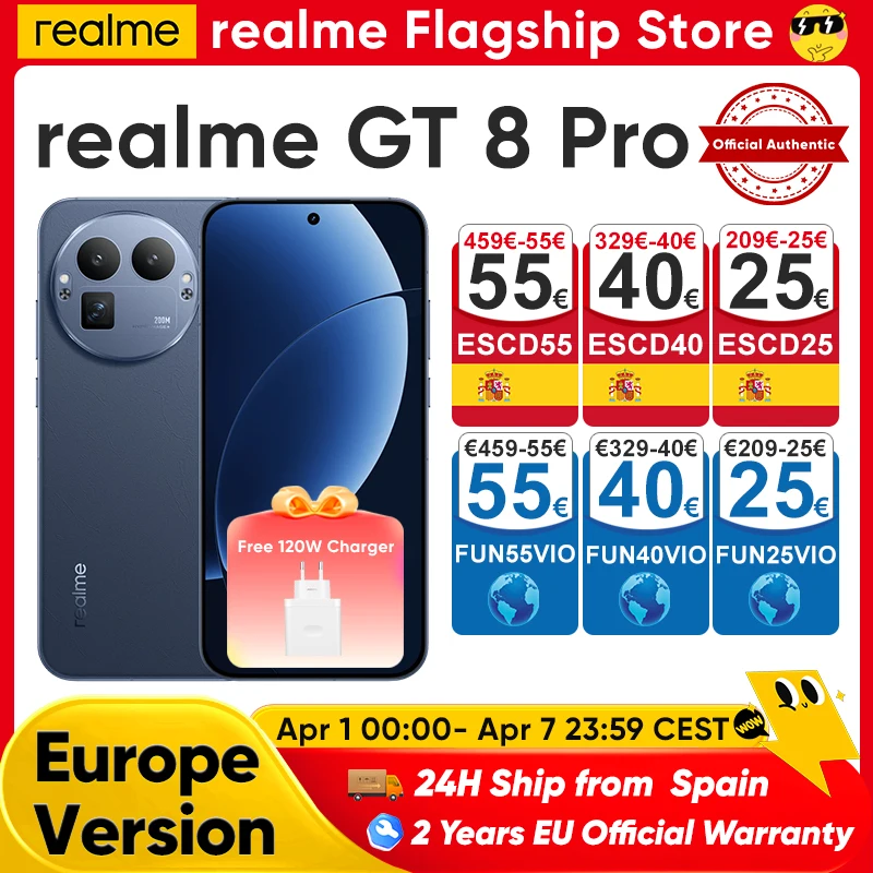 realme GT 8 Pro 2026 nouveau Smartphone 5g Version mondiale Snapdragon 8 Elite Gen 5 200Mp Ultra caméra 7000Mah 50W Charge sans fil