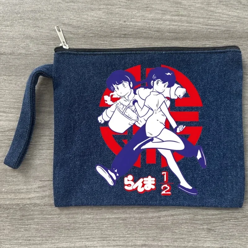 

Ranma 12 ranma 1⁄2 Women Canvas Denim Cosmetic Bag Cute Makeup Bags Lovely Cloth Wallet Cotton Zipper Purse