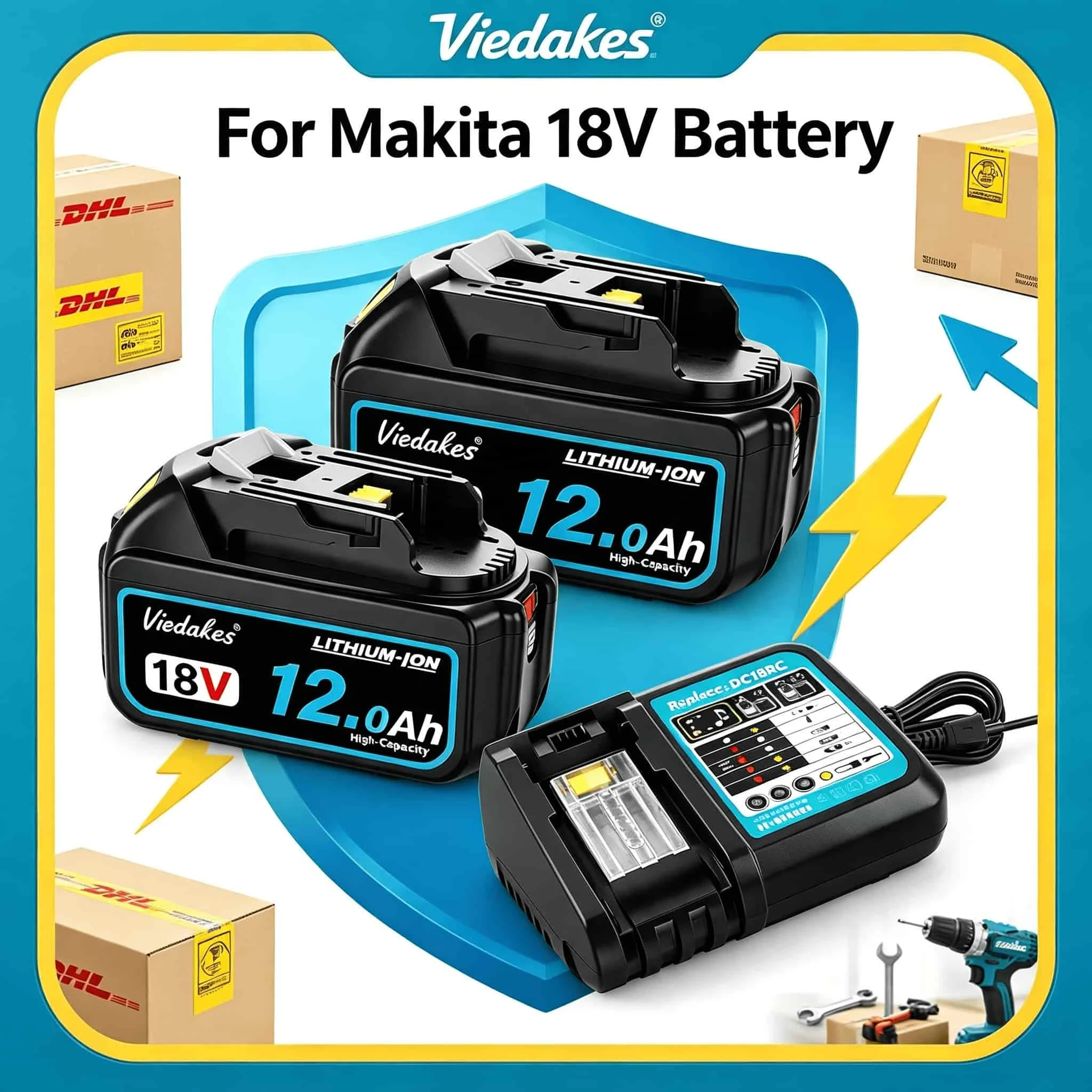 18V 12.0Ah Li-ion For Makita 18V Battery LXT For XPH16 XAG04 DJV186 Impact Wrench 18V Tool Battery