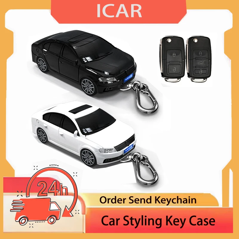 For VW Lavida Car Models for Volkswagen VW Beetle Bora Golf Passat Polo Flip Remote Car Key Case Cover Fob Bag Holder Keychain