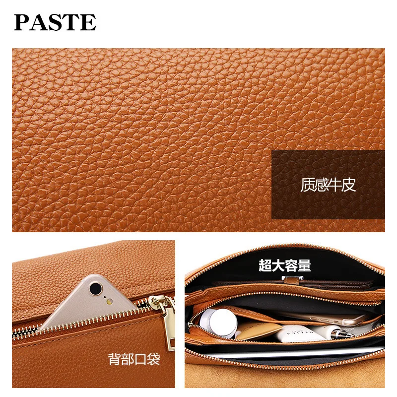 2024 fashion head layer cowhide one shoulder leather handbag