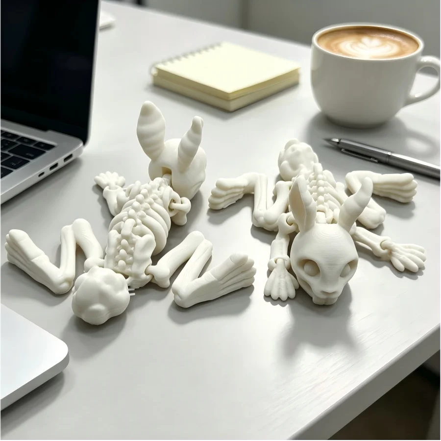 3D printed plastic decorative items of skull rabbits, Halloween atmosphere ornaments, home and office desktop ornaments