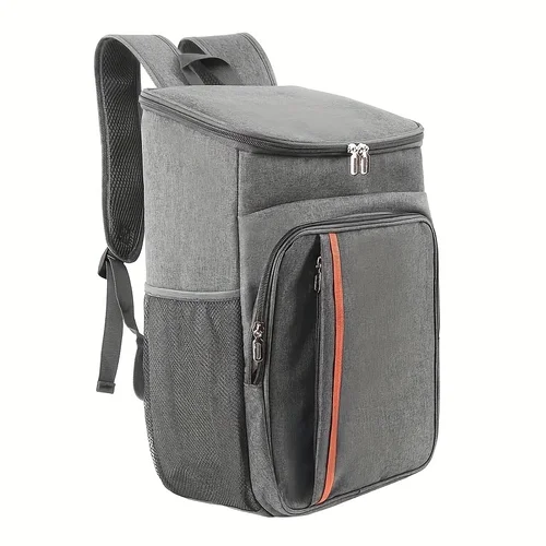 Imagen 2 del producto Bolsa aislante de doble hombro, mochila duradera de gran capacidad para pícnic al aire libre, deportes de acampada, bolsa de hielo fría con aislamiento de tela Oxford