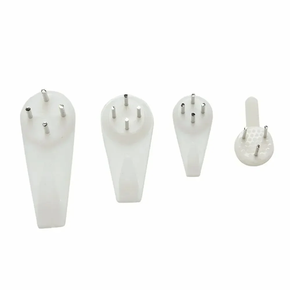 Home Tools White Painting Photo Frame Hook Plastic Invisible Wall Hooks Mount Photo Picture Nail Hook Hanging Hangers