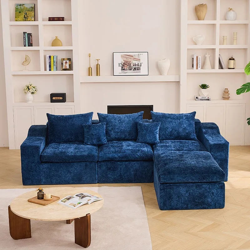 Modular fabric sponge sofa household living room small apartment integrated dual-use