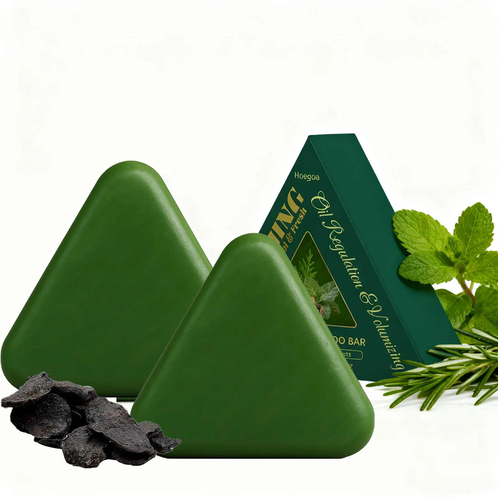 

Natural Herbal Shampoo Bar for Hair Loss Strengthening Thickening with He Shou Wu & Mint Darkening Smoothing Hair Solid Shampoo