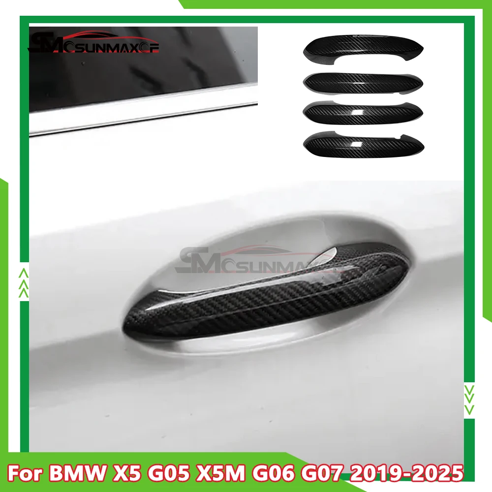 

Real Carbon Fiber Door Handle Cover Trims Automotive Exterior Accessories for BMW M3 M4 M5 Z4 G80 G82 G29 F90