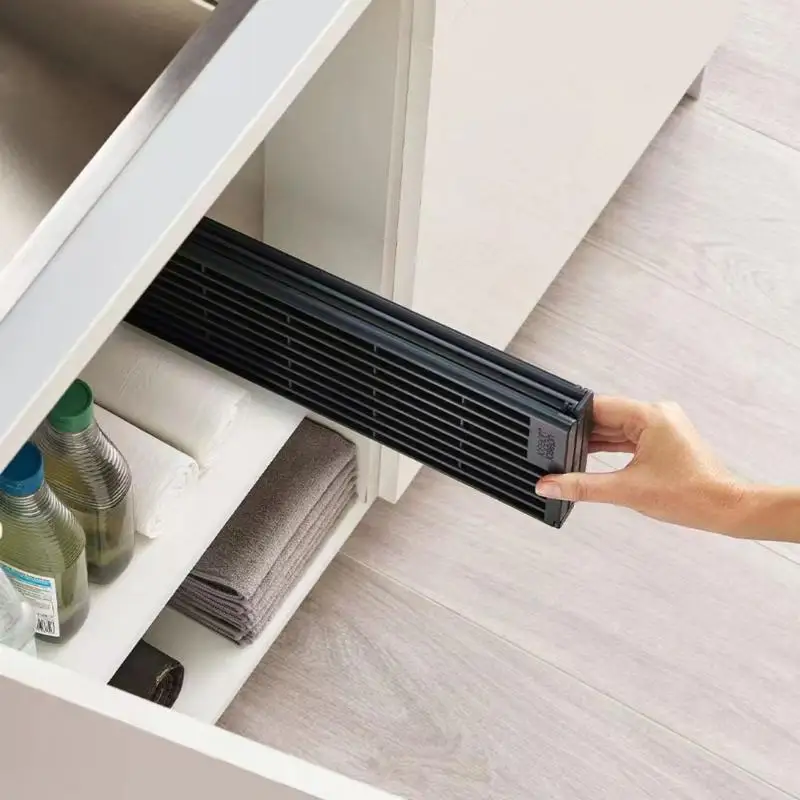 

Kitchen Countertop Drain Sink Black Folding Sink Drain Sink Counter Splash Proof Drain Bar Counter Organization