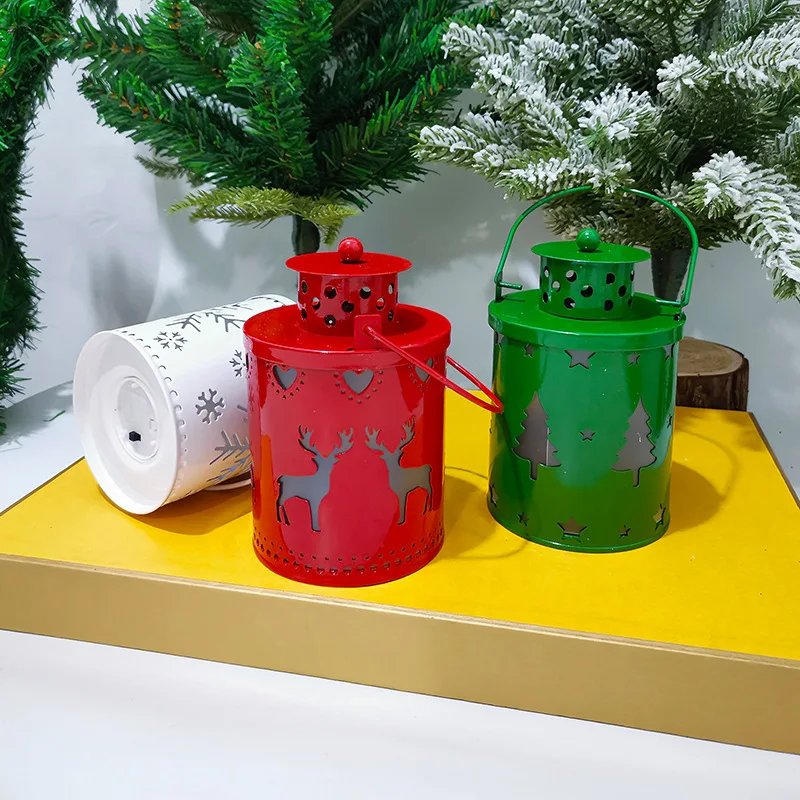 Christmas Candle Light LED Lantern Light Electronic Candle Nordic Style Creative Holiday Decoration Ornament Hand Lantern Light