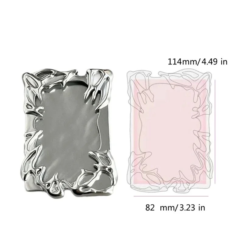 Original Silvery Photo Card Holders Electroplate Plasitic Frame Photo Binder Idol Photocard Holders