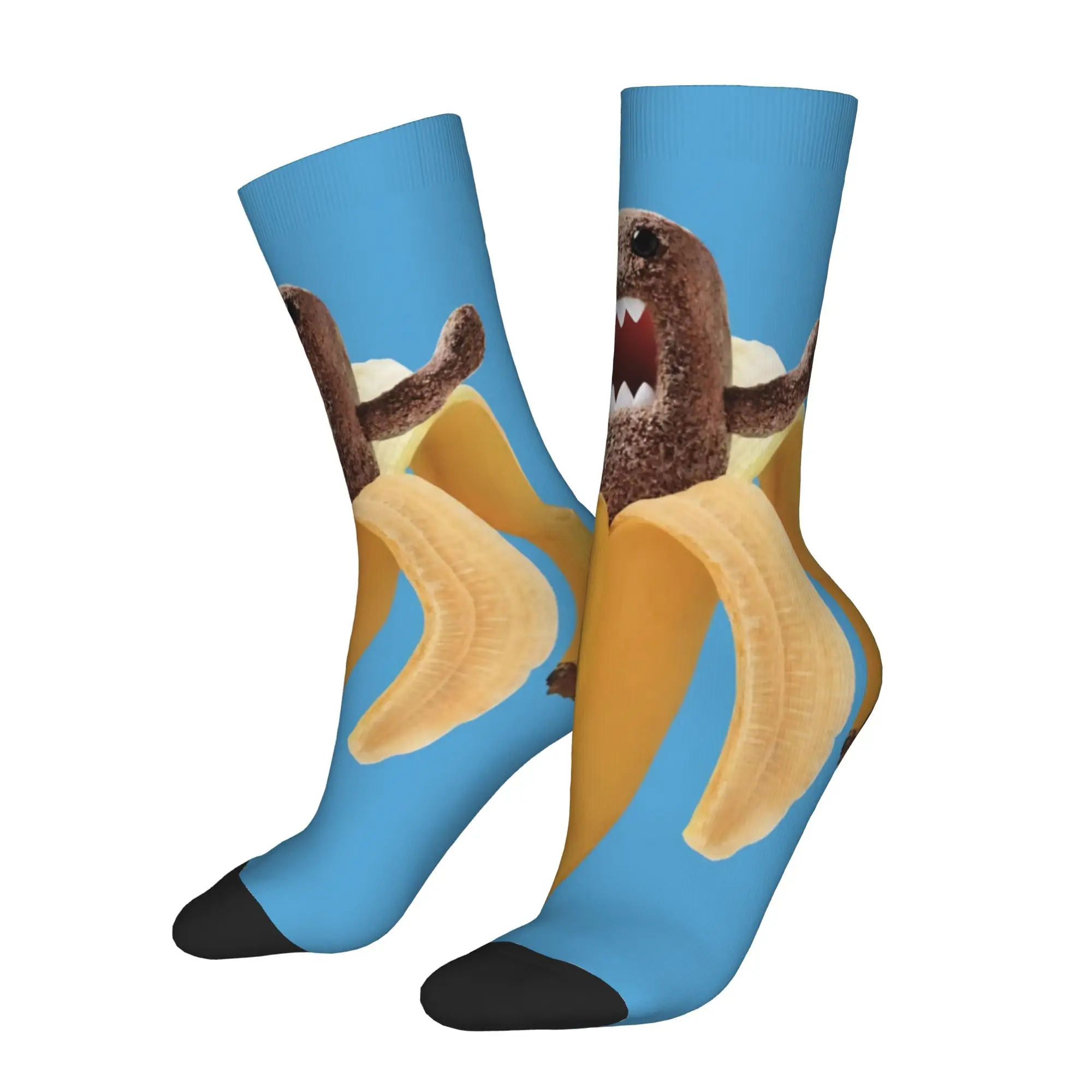 Domo Kun Crew Socks for Women Men Merchandise Spring Autumn Winter  Cute Middle Tube Socks Breathable
