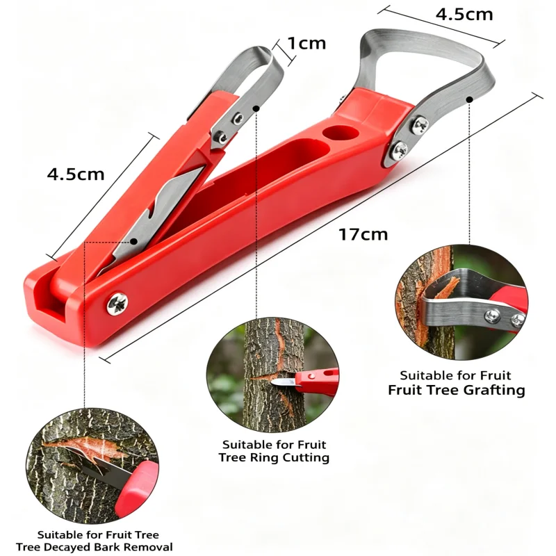 1PCS Fruit Tree Rot Scraping Bark Knife Repairer Tree Disease Scraper Multifunctional Peel Dual-use Tree Scratching Orchard Tool