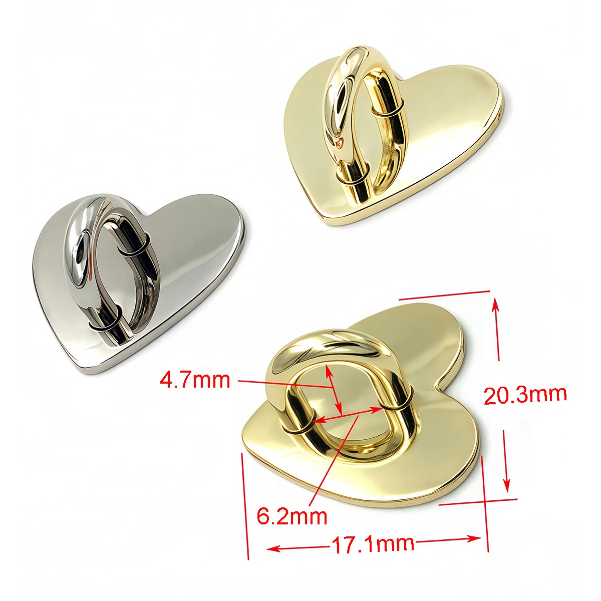 3/5Pcs Adhesive Metal Phone Charm Holder Finger Ring Stand Hook Buckle Heart Shaped for Mobile Phone Case Accessories Supplies image 2