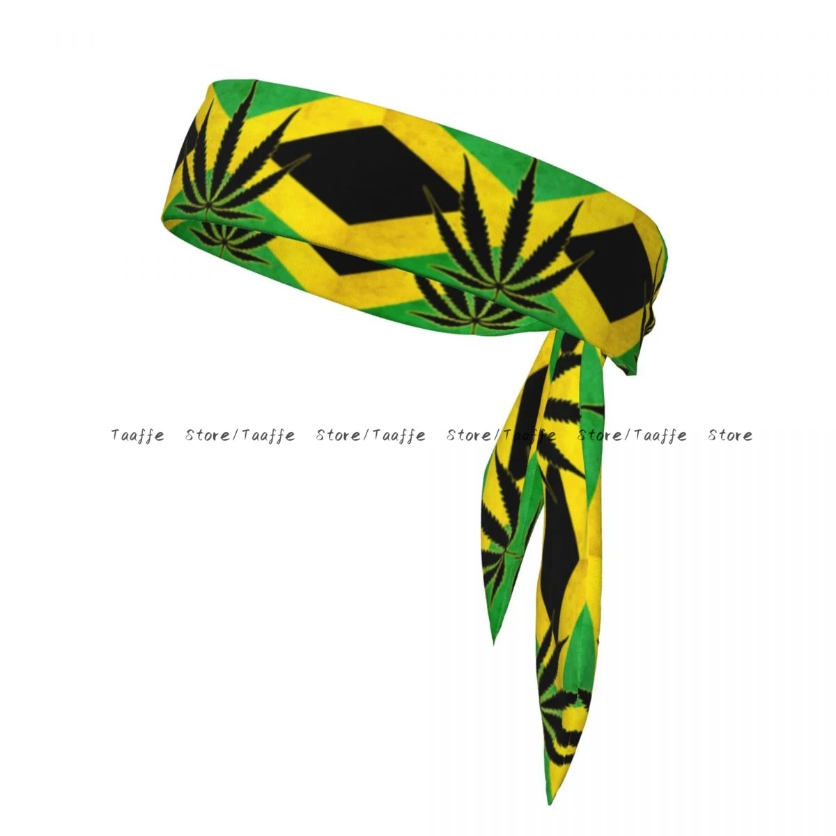 Sports Headband Head Tie Jamaica Flag Bandana Sweatbands Yoga Tennis Headwrap for adult