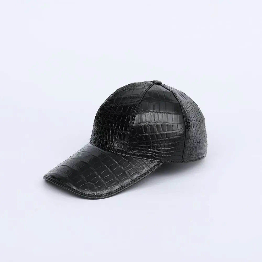 

2025 new arrival crocodile skin baseball cap Genuine leather sun hat AL005