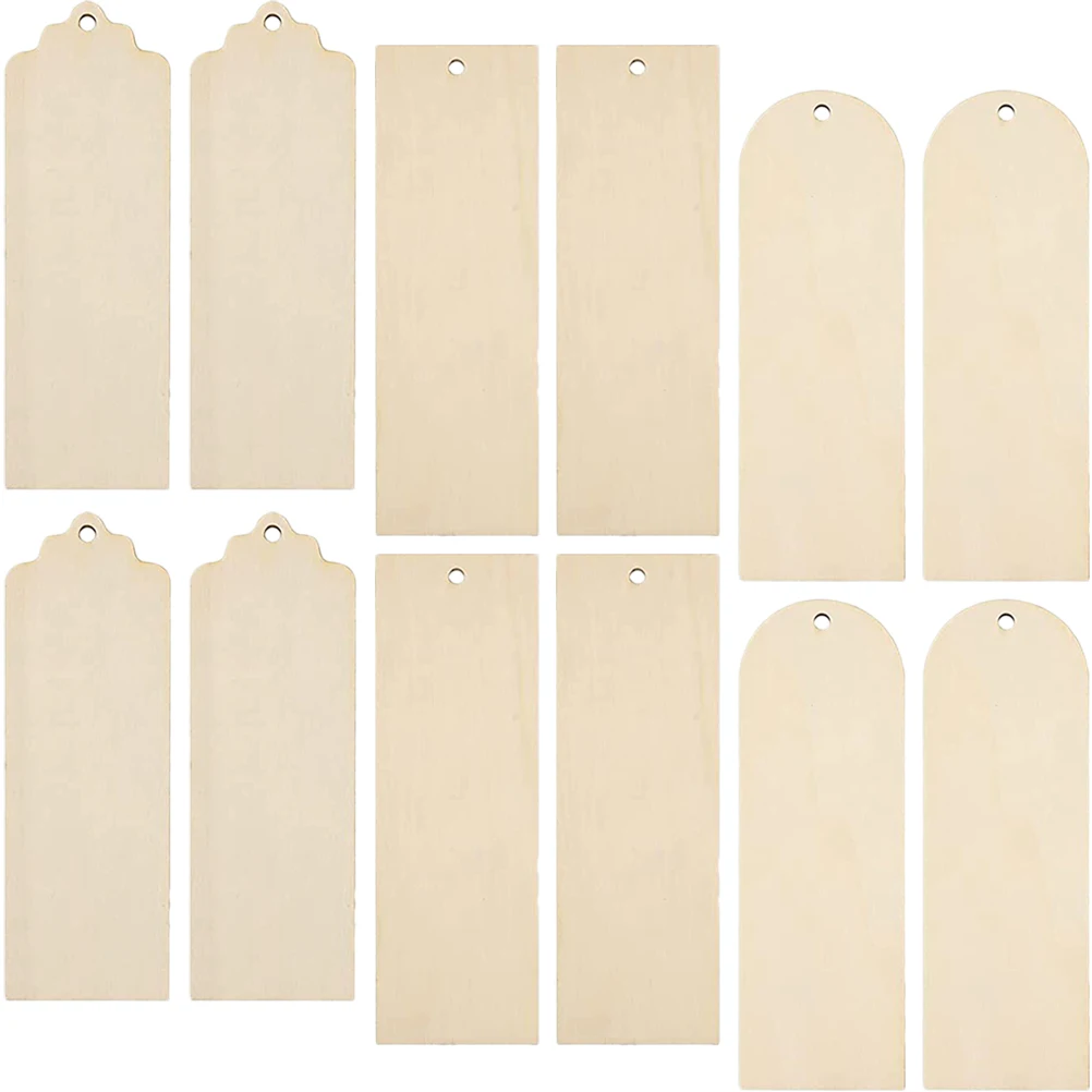 Segnalibri in legno Etichette artigianali fai-da-te vuote non finite Studenti Indicatori di lettura Etichette per libri di qualità premium Forniture per ufficio