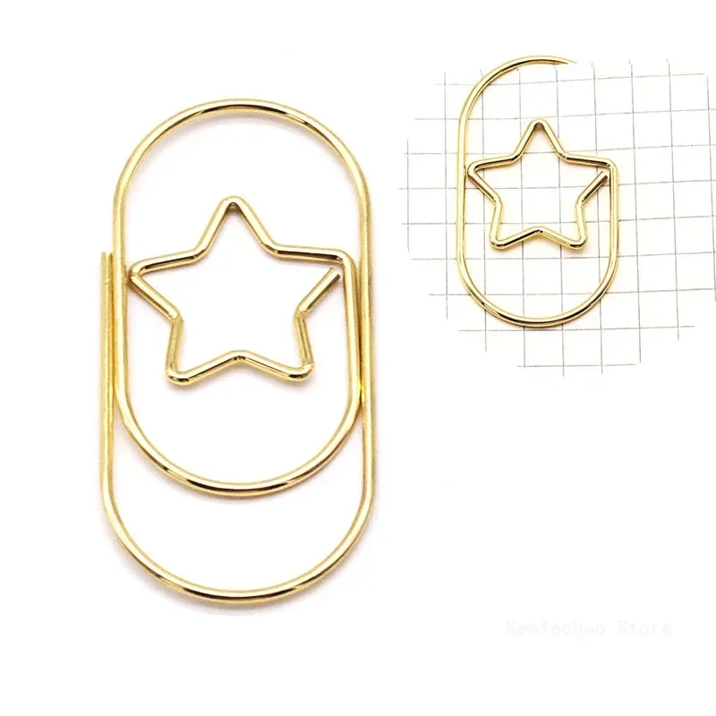 Creative Cute Mini Five-pointed Star Notebook Bookmark Binder Paperclips Accessories Paper Clips Paperclip Patchwork Stationery