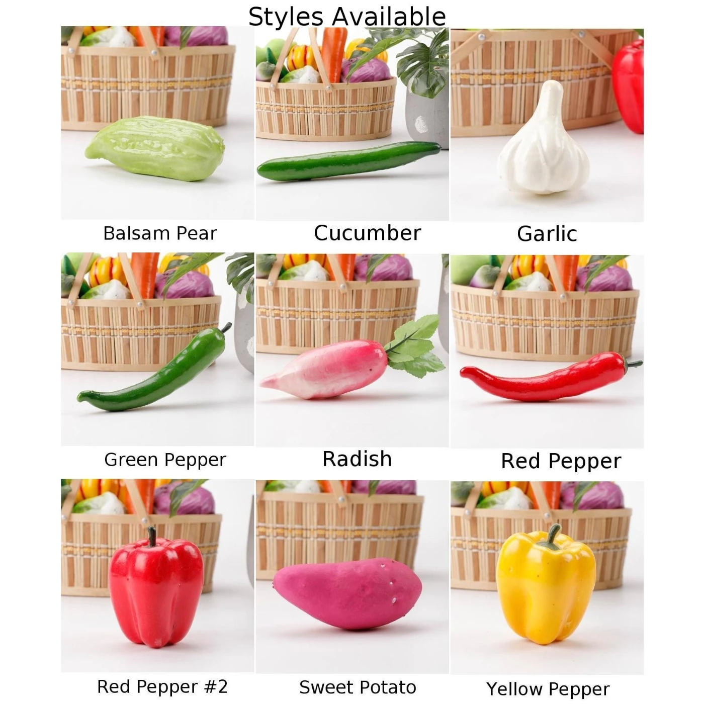 1 Piece Simulated Vegetables Green PVC Material Fake Vegetable Model Home Decor Festive Party Restaurant - Image 4