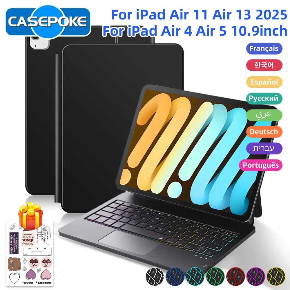 2026-nuova-tastiera-bluetooth-magica-per-ipad-a16-11-10th-gen-pro-11-129-13-air-4-5-custodia-per-ipad-da-109-pollici-retroilluminata-touch-spagnolo-ebraico