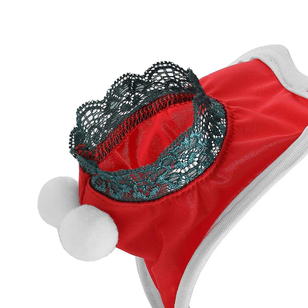 

Men Sexy Christmas Mens Sexy Underwear C-strings Thong Gay Sissy Pouch Lingerie Cock Open Summer Men's Panties Erotic Underpants