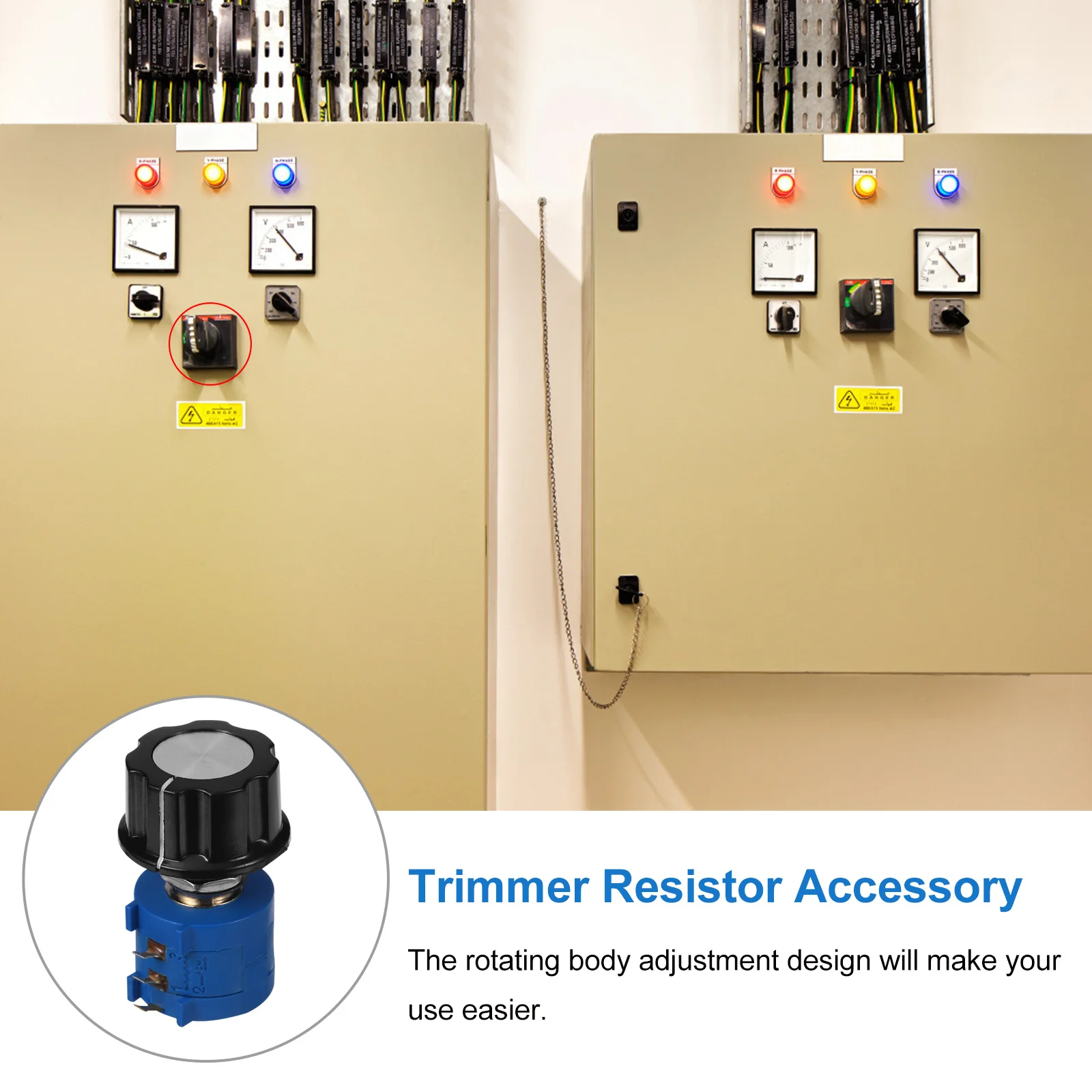 

2pcs Plastic Potentiometers 501L 500 A03 Knobs Trimmer Resistor Accessory Motor Speed Control Tool Current Controller