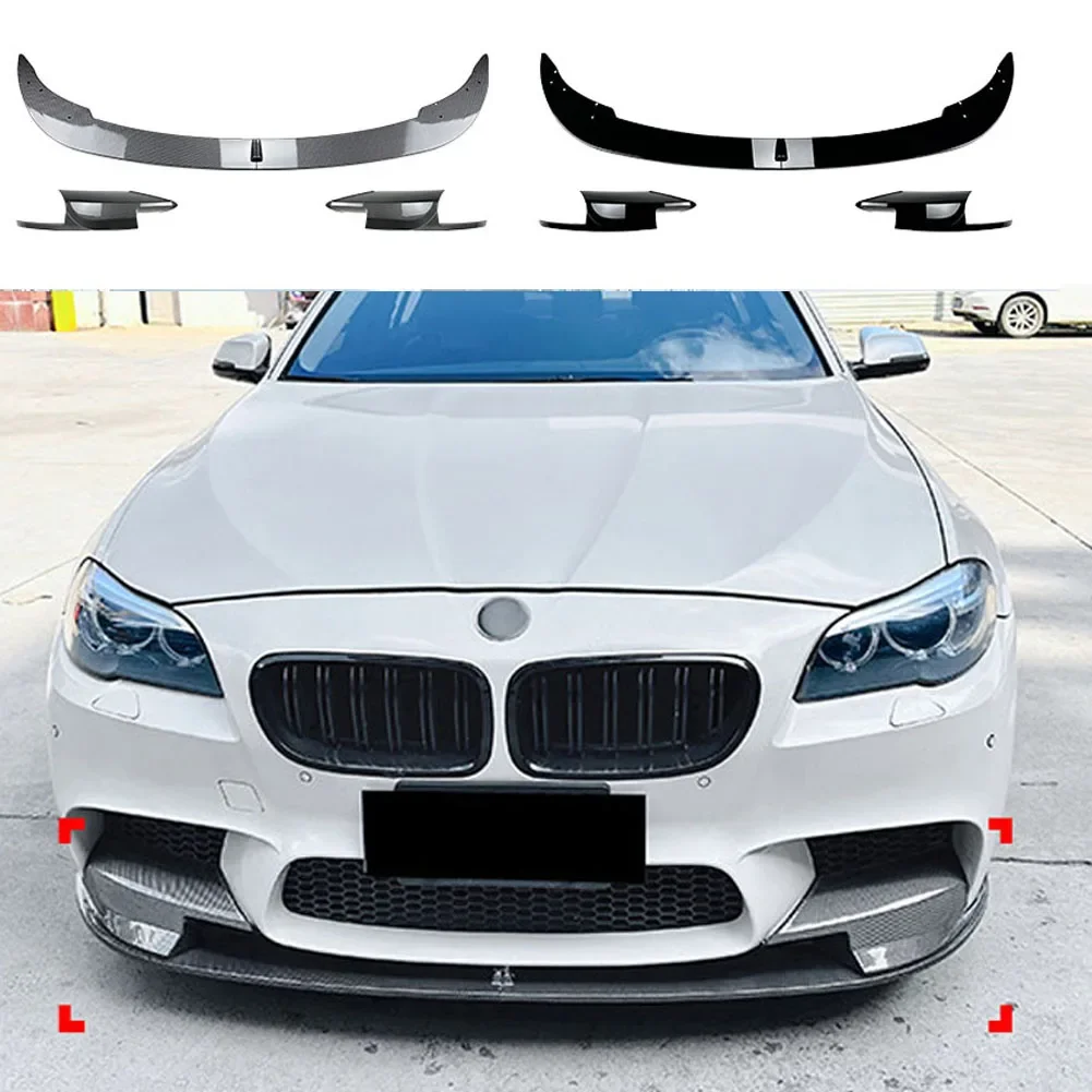 

4 Stage Front Lip Splitter Spoiler Side Lower Splitters Body Kit For BMW 5 Series F10 F11 M5 2011-2017