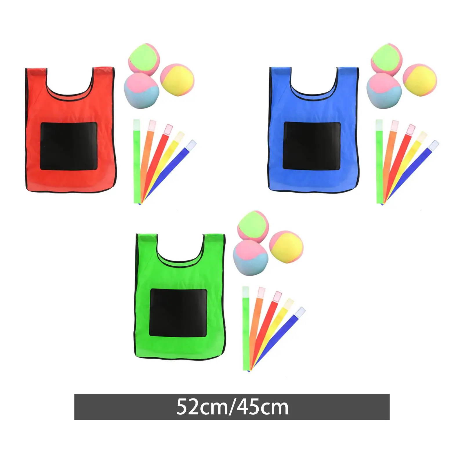Juego de Dodgeball 3 juguetes de pelota pegajosa chaleco de pelota pegajosa juego de pelota de Dodgeball juego de lanzamiento interactivo para actividades juego playa exterior