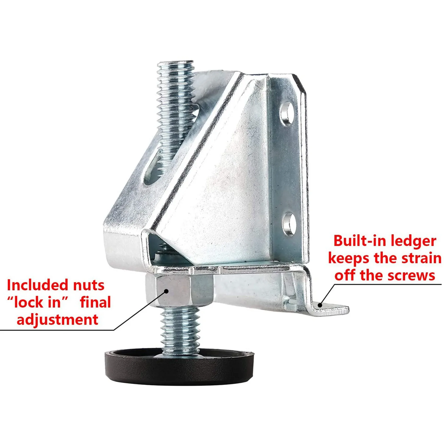 

2025 Hot Style 8X Leveling Feet Heavy Duty Furniture Levelers Adjustable Table Leg Leveler With Lock Nuts