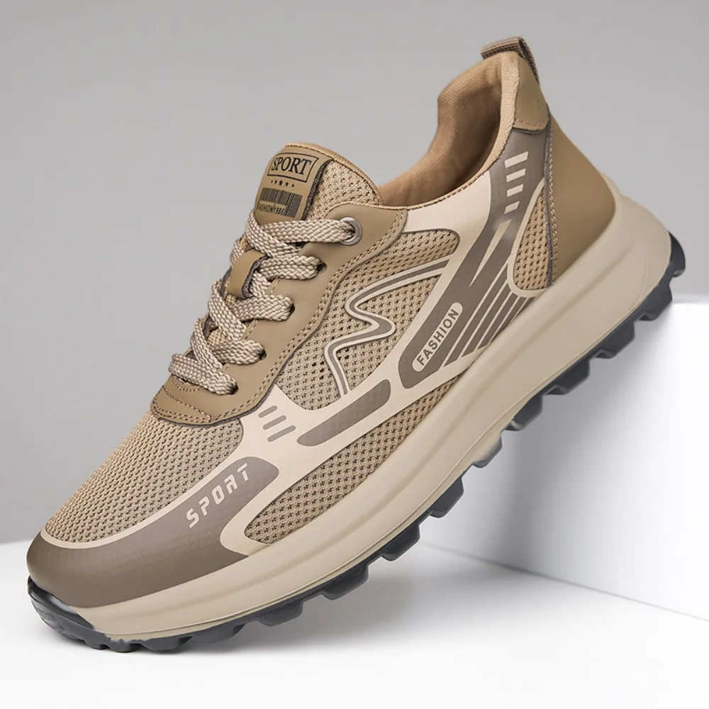 2026 Men Breathable Mesh Sports Shoes Non-slip Rubber Sole Lightweight Outdoor Running & Walking Sneakers