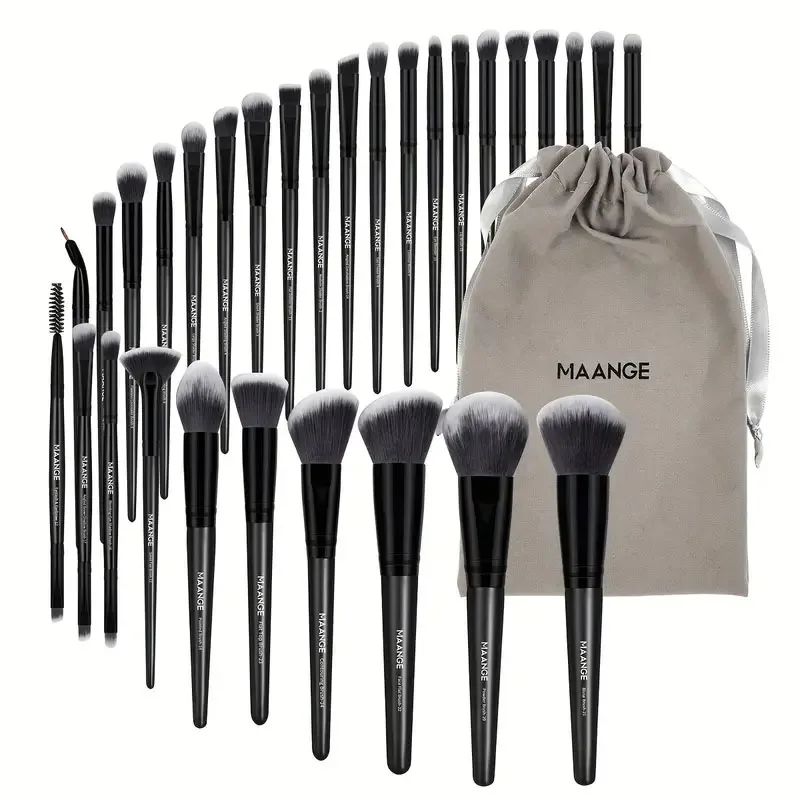 Premium Synthetic Diamond Makeup Brush , Foundation Powder, Concealers, Eyeshadow, Contour, Makeup Brush Set,30 Pcs