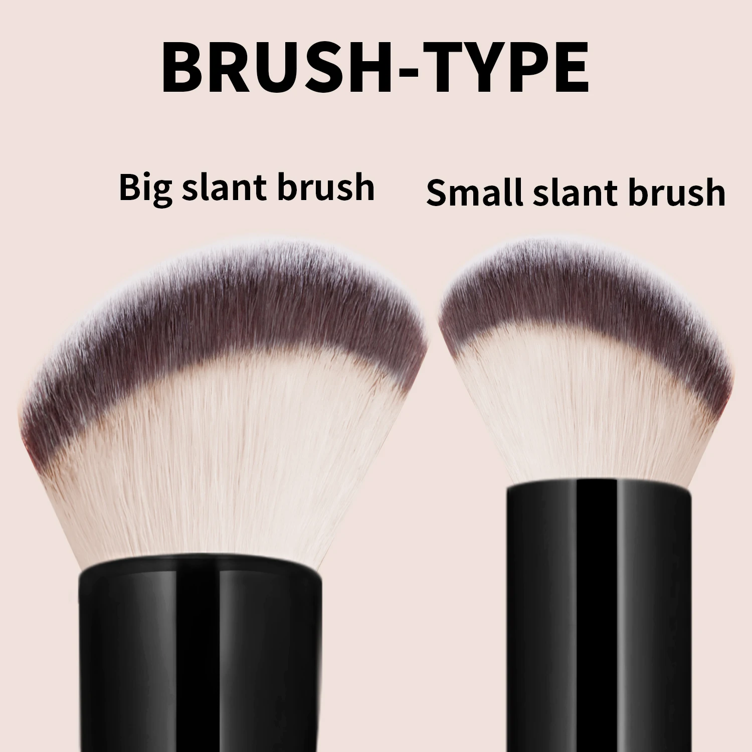 Single Powder Contour Blusher Foundation แปรงแต่งหน้าปุยและนุ่มหัวกลมทักษะการขัดภาพวาดเครื่องมือความงาม