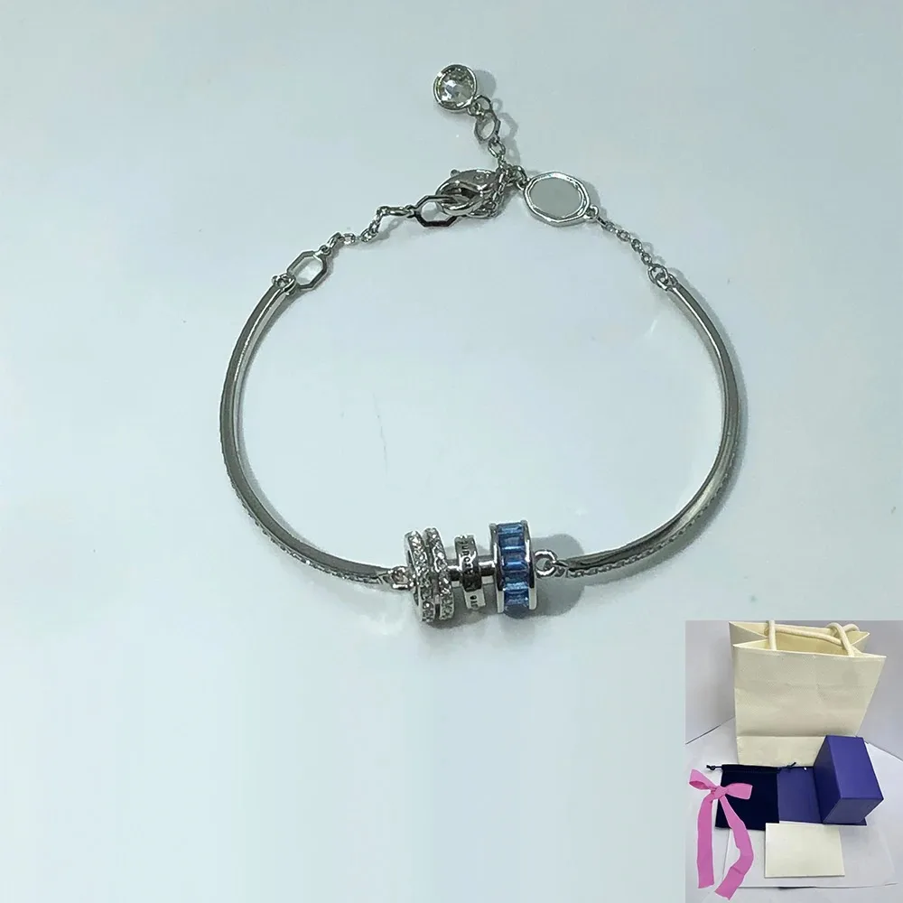 Nuova vendita calda Connexus taglio misto 'Love is around' braccialetto di cristallo blu squisiti accessori da donna regalo di gioielli