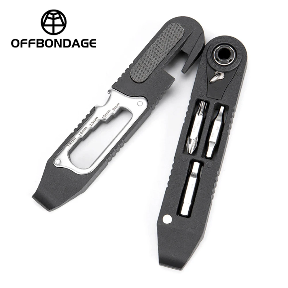 

OFFBONDAGE Bike Torque Wrench Multi-tool Bicycle Tire Levers Cycling Ratchet Wrench Kit MTB Wrench Set Bike Maintenance Tools