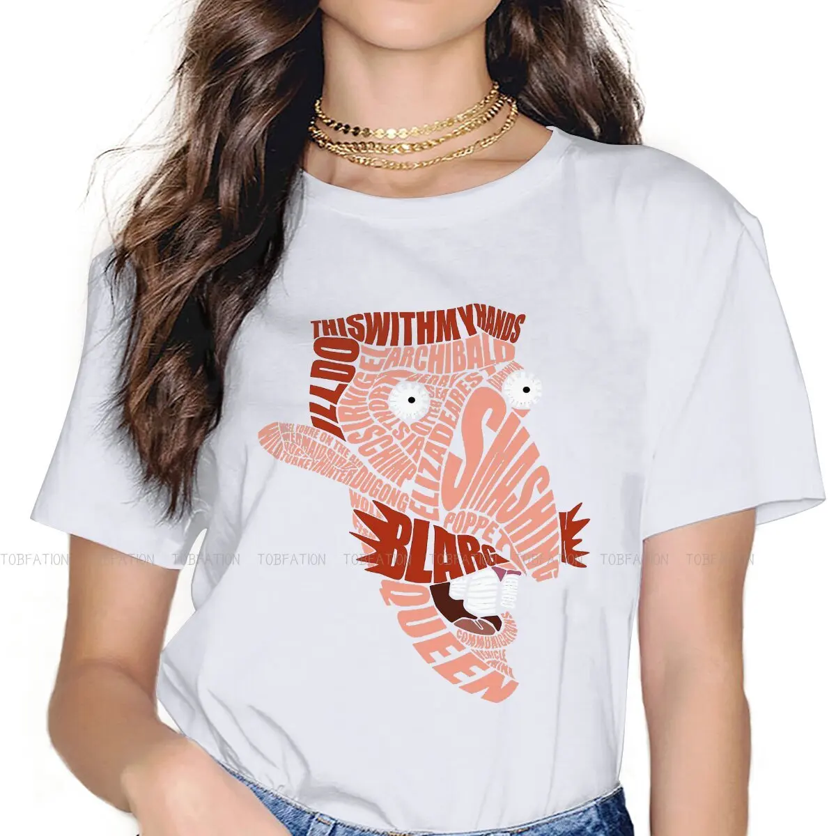 Typography  Newest TShirts The Wild Thornberrys Eliza Nigel Cartoon Woman Harajuku Fabric Streetwear T Shirt Round Neck 5XL