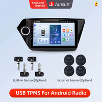 Junsun USB Tire Pressure Monitoring Alarm System TPMS With 4 Internal Sensors for Car DVD Player Navigation Car Accessories