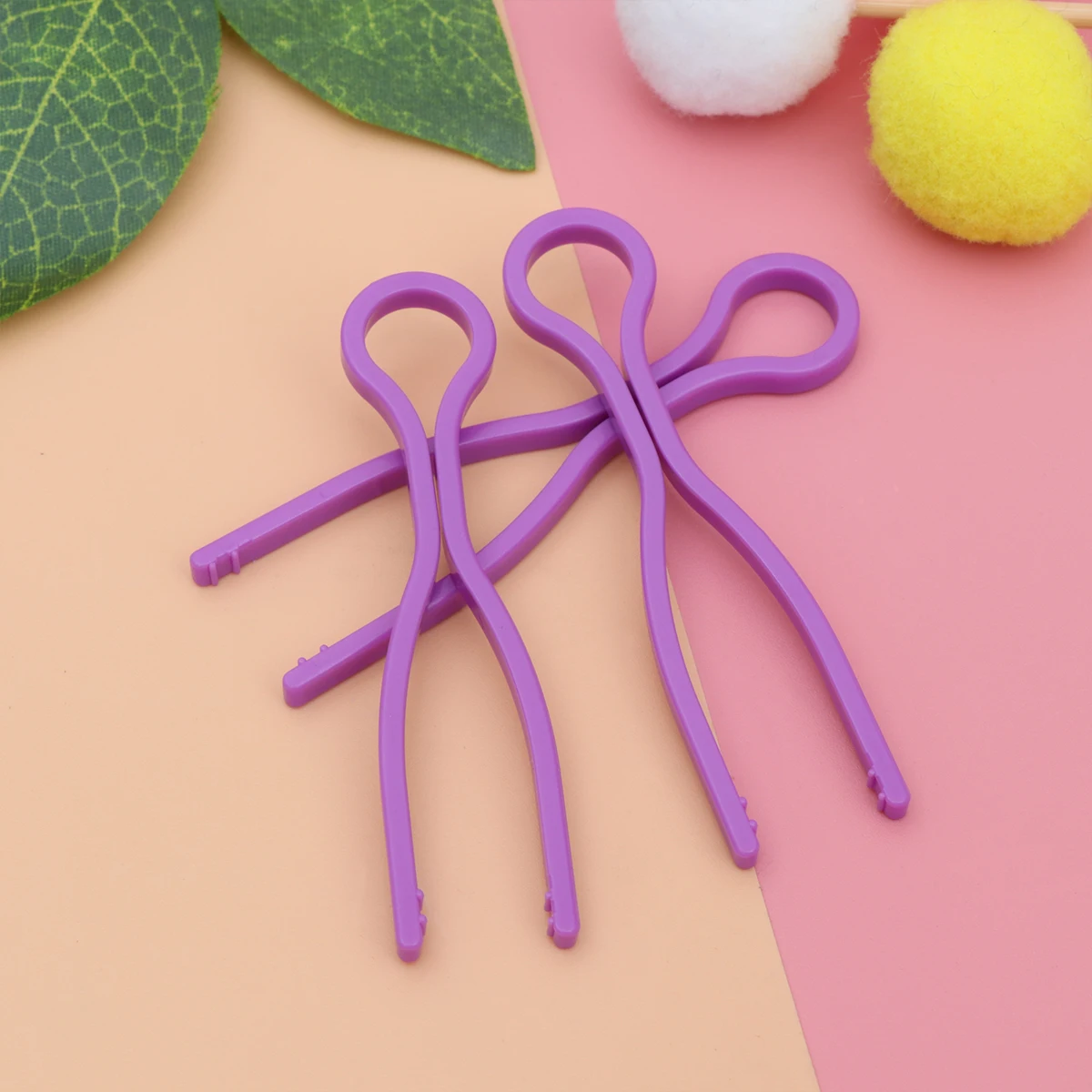 30 قطعة من مشابك بكرة بلاستيكية أرجوانية، مشبك ملفوف ثابت لملحقات ماكينة الخياطة، يمنع الكسر #5