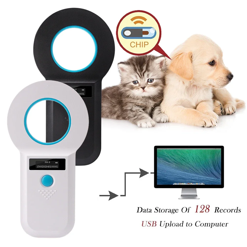 Handheld Pet Chip ID Scanner Rechargeable EMID FDX-B(ISO11784/85) Animal Chip Scanner Pet Tag Scanner for Animal/Pet/Dog/Cat/Pig