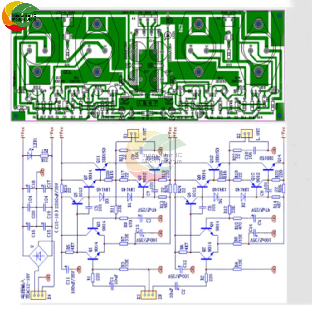 OCL modulo amplificatore di potenza fai da te ad alta potenza parti elettroniche scheda audio Stereo a 2 canali esperimento elettronico Kit fai da te 100w * 2