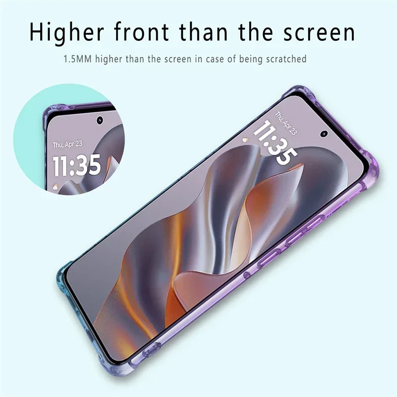 Shockproof Gradient TPU Case for Motorola Edge 50 Neo Protective Cover For Moto Edge 50 Pro Fusion Ultra Funda Coque Capa
