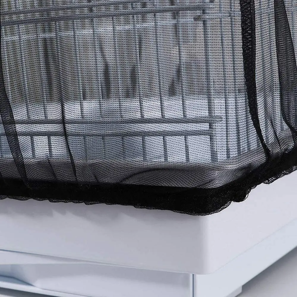Universeller Vogelkäfig-Samenfänger, Schutznetz, Abdeckung für Papageien, Nylon-Netz, Netzbezug, luftiges Käfignetz, dehnbarer Rock für runde, quadratische Käfige – Detail 7