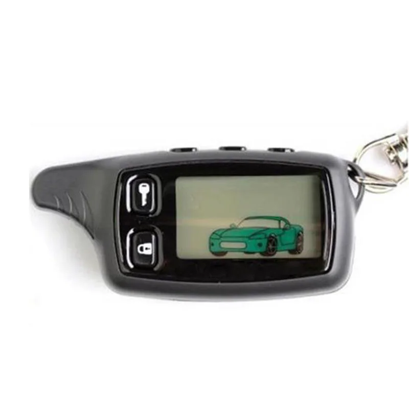 Wholesale 433.92MHZ Tw9010 LCD Remote Control Keychain for Two way car alarm system Russian Tomahawk TW-9010 TW 9010 Key Chain