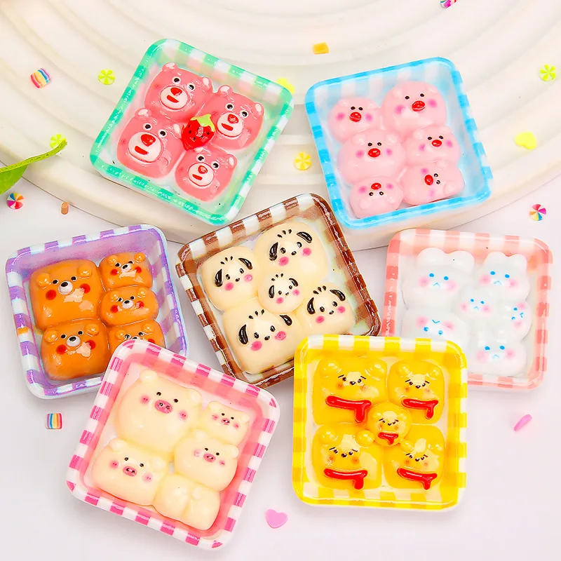 New Cartoon Glutinous Rice Dumpling Plate Handmade Diy Accessories Cute Creative Mobile Phone Case Desk Decoration