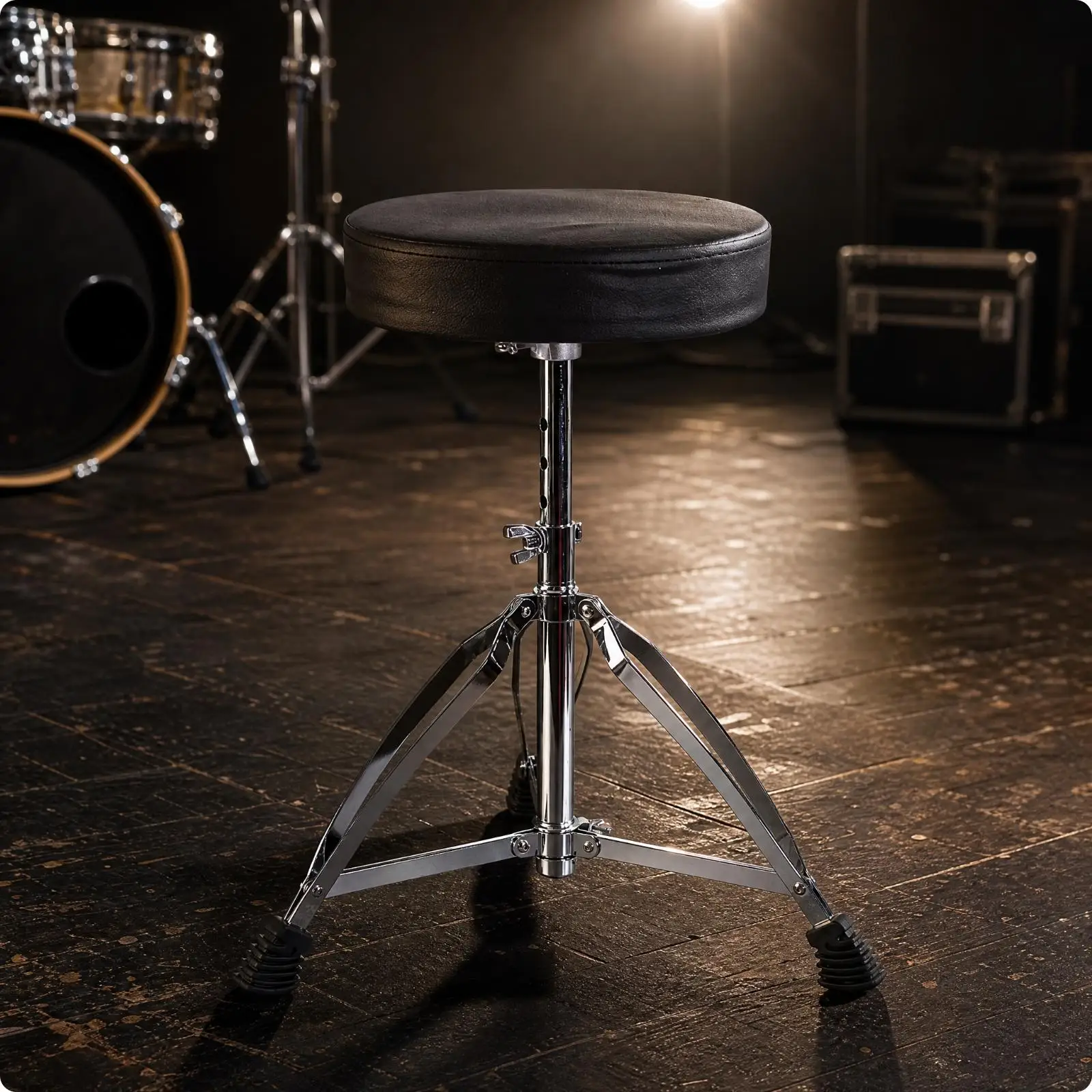 Durable Drum Seating Stool for Percussion Performance with Non Slip Feet and Secure Locking System