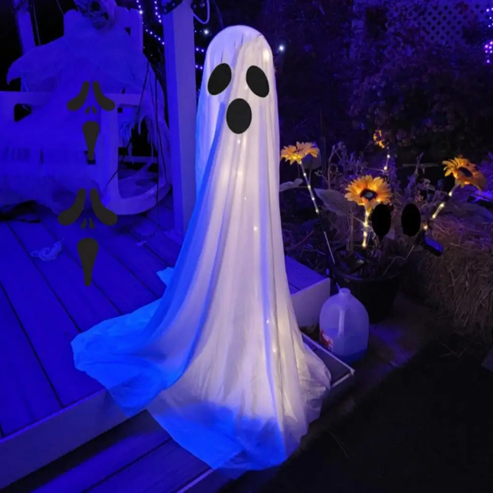 Ghost Assembly Kit Spooky Outdoor Halloween Decor Spooky Ghost Halloween Decorations for Front Porch Yard 2 Pack for Halloween