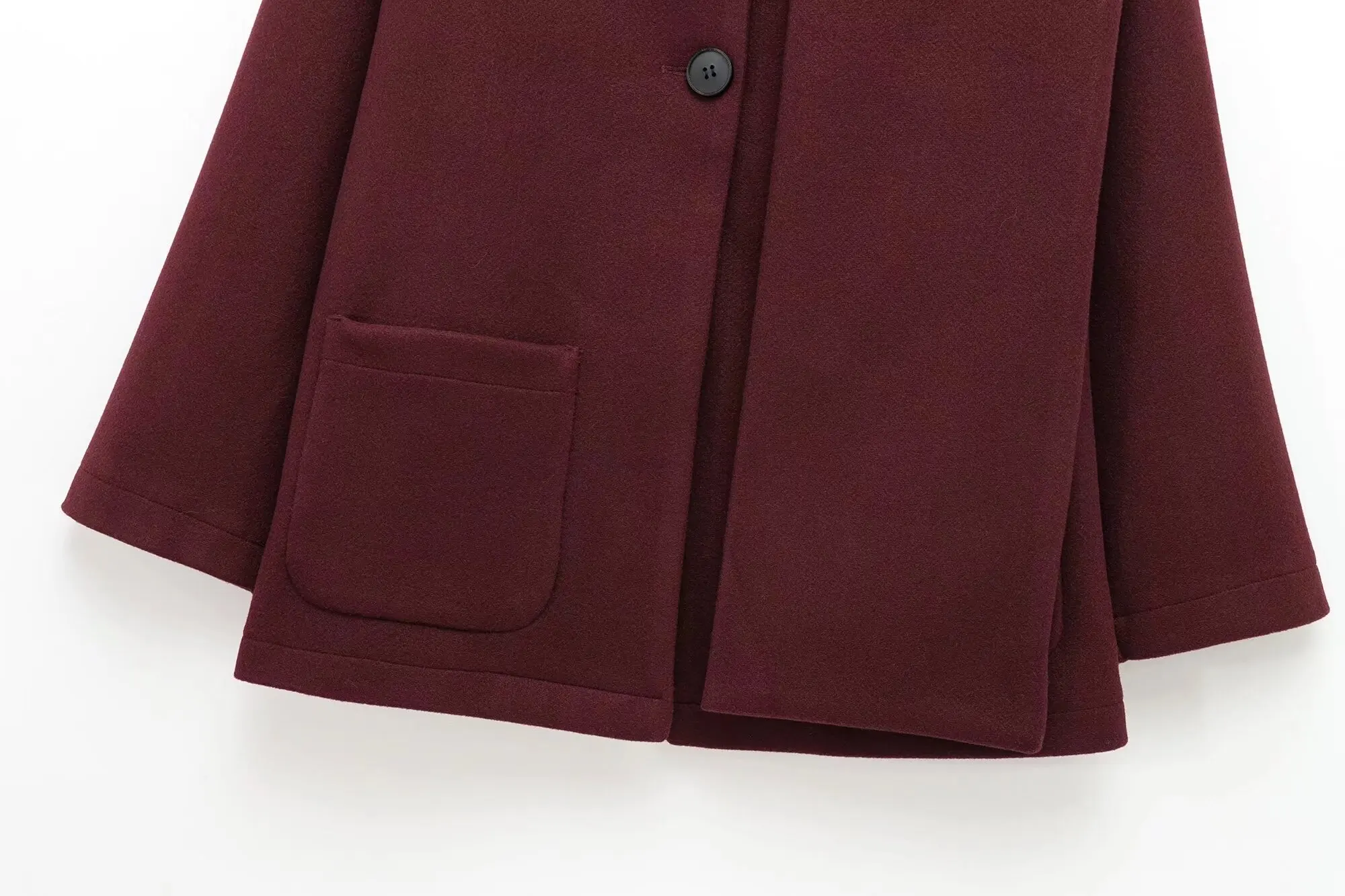 BSAY Französischer Minimalistischer Damenmantel mit einteiligem Schal-Kragen, Rundhalsausschnitt, einreihig, mit Taschen, für den Alltag im Herbst und auf Reisen. – Detail 33