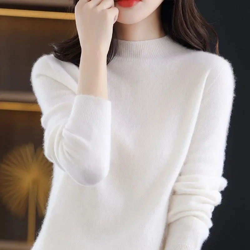 Womens Sweaters 2023 New Fashion Turtleneck Sweater Women Soft Knitted Ladies Sweater Winter Tops Pullover Jumpers Ladies