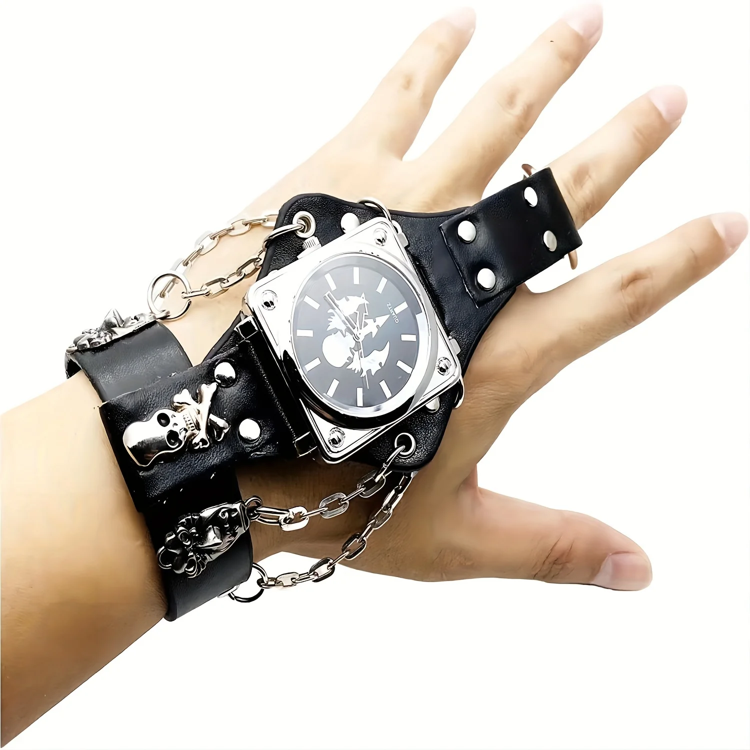 Halloween Steel Master Hip Hop Punk Skull Watch Creative Alternative Men\'s and Women\'s Watch Couple Watch Fashion Trend