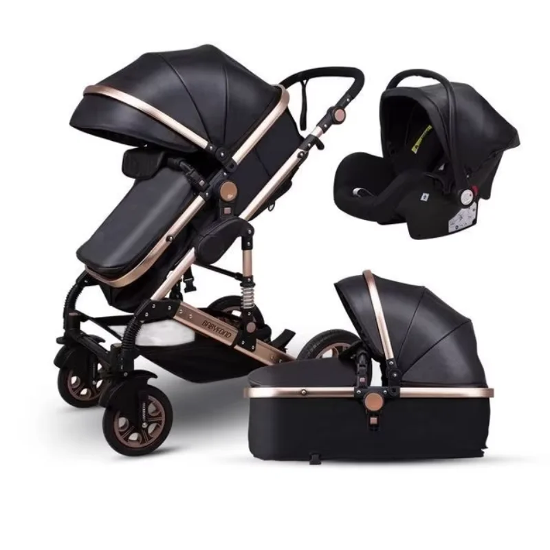 Nuovo passeggino leggero a quattro ruote con assorbimento degli urti per bambini 4 in 1 passeggino portatile da viaggio ad alto paesaggio